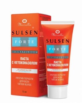სულსენ ფორტე ქერტლის საწინააღმდეგო პასტა კეტოკონაზოლით Mirrolla 75 მლ