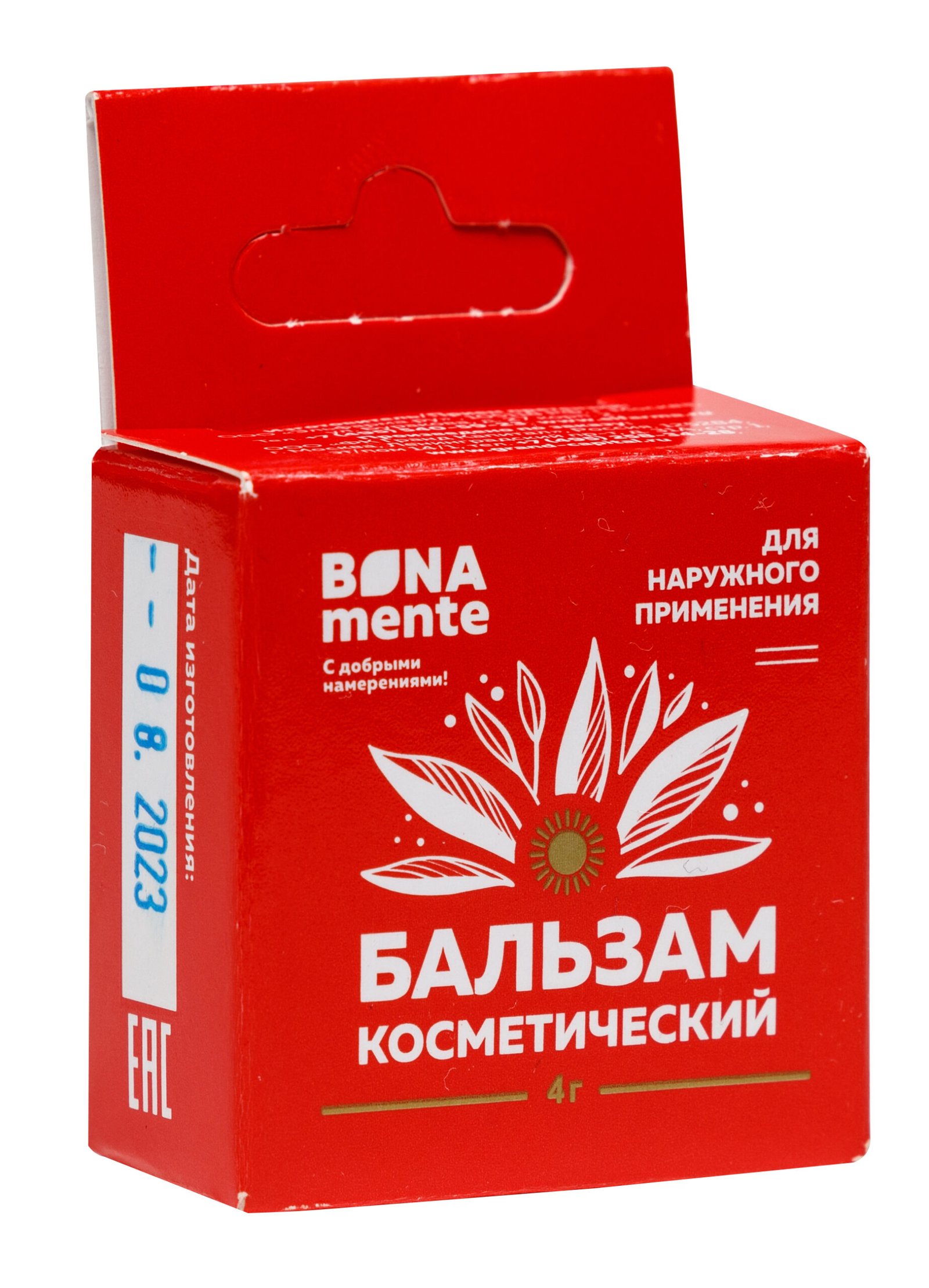 ბალზამი გარე გამოყენების, გამახურებელი Bona Mente! 4გრ