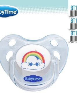BT131 სილიკონის ორთოდონტული გაუმჭვირვალე Candy თავსახურით №1 (0 – 6 თვე)