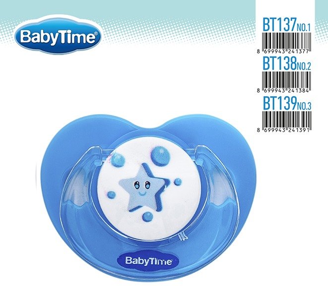 BT139 სილიკონის ორთოდონტული მატყუარა გაუმჭვირვალე თავსახურით №3 (18 + თვე)