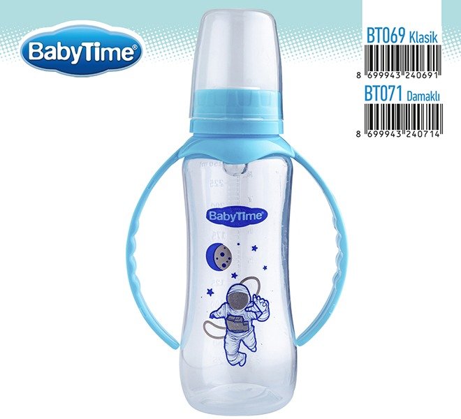 BT071 PP ბოთლი სახელურით (სილიკონის ორთოდონტული) 250 მლ - Image 3