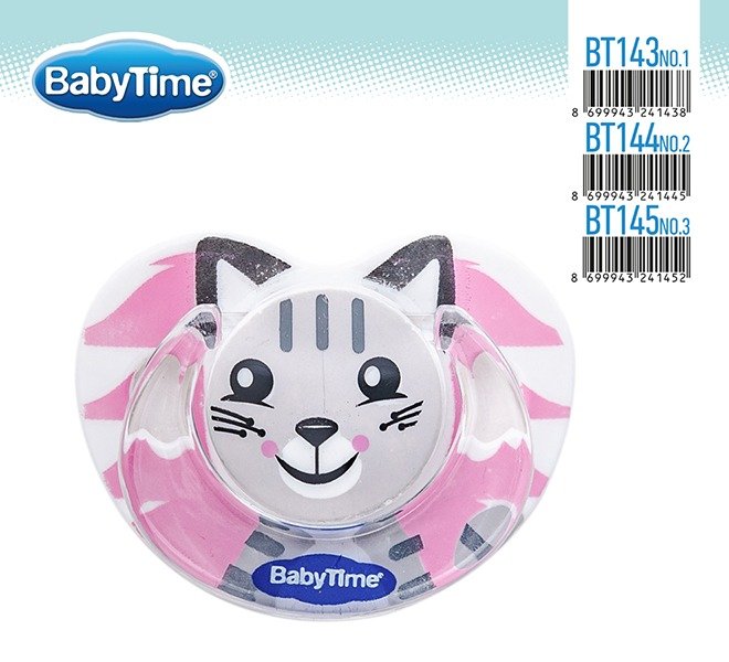 BT145 სილიკონის ორთოდონტული გაუმჭვირვალე მატყუარა ილუსტრაციით, თავსახურით №3 (18 + თვე) - Image 3