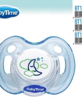 BT149 სილიკონის მრგვალი მატყუარა Candy ილუსტრაციით, თავსახურით №1(0 – 6 თვე)