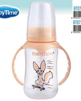 BT072 PP ბოთლი სახელურით (სილიკონის ორთოდონტული) 150 მლ