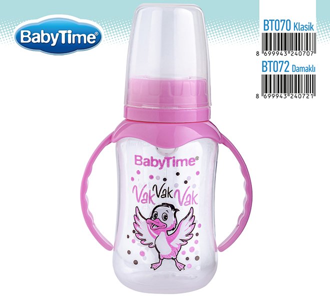 BT072 PP ბოთლი სახელურით (სილიკონის ორთოდონტული) 150 მლ - Image 2