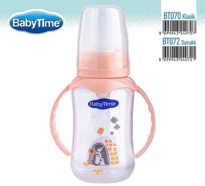 BT072 PP ბოთლი სახელურით (სილიკონის ორთოდონტული) 150 მლ - Image 4