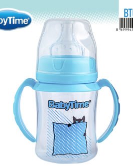 BT078 PP კვების ბოთლი ფართო ყელით, სახელურით 150 მლ