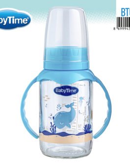 BT080 შუშის კვების ბოთლი, სახელურით 150 მლ