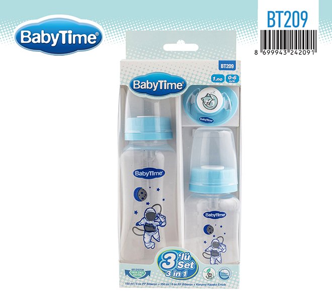 BT209 PP კვების ბოთლის და მატყუარას ნაკრები - სამი ერთში - Image 2