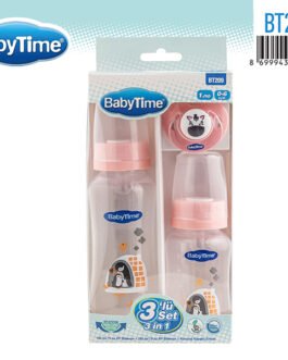 BT209 PP კვების ბოთლის და მატყუარას ნაკრები – სამი ერთში