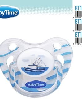 BT136 სილიკონის ორთოდონტული გამჭვირვალე მატყუარა ილუსტრაციით, თავსახურით №3 (18 + თვე)