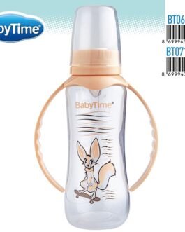 BT071 PP ბოთლი სახელურით (სილიკონის ორთოდონტული) 250 მლ
