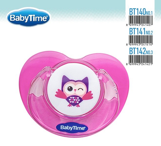 BT142 სილიკონის ორთოდონტული მატყუარა Candy თავსახურით №3 (18 + თვე)