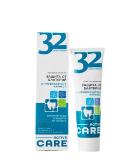 32 მარგალიტი ACTIVE CARE ბაქტერიებისგან დაცვა და კარიესის პროფილაქტიკა 100 გრ