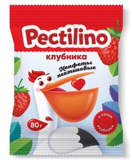 პექტინიანი კანფეტი “Pectilino” (“პექტილინო”) მარწყვის წვენით 80გრ