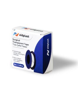 ლეიკოპლასტირი ქირურგიული გამჭვირვალე ინდივიდუალური შეფუთვა, ზომა 5მ x 1.25სმ