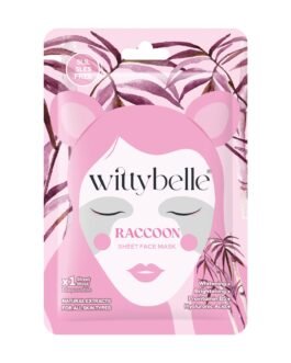 WittyBelle “ენოტი” (Raccoon) – სახის ფურცლოვანი ნიღაბი