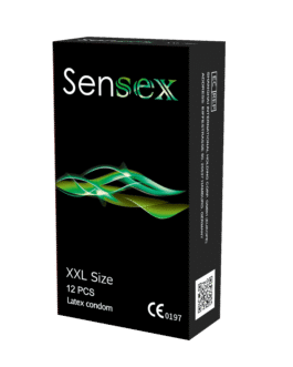 პრეზერვატივი Sensex (სენსექს) XXL L – 200მმ; W – 56მმ; T – 0.065მმ №12 ცალი