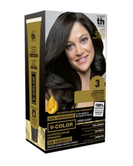 თმის საღებავი Thader Pharma 3 Dark Brown ☘️ N3 მუქი ყავისფერი, ამიაკის გარეშე