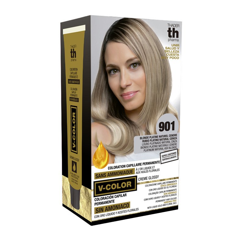 თმის საღებავი 901 TH Platinum Natural Ash Blonde ☘️ N 901 პლატინის ნატურალური, ნაცრისფერი ქერა, ამიაკის გარეშე