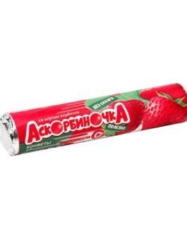 ასკორბინოჩკა უშაქრო, მარწყვის გემოთი – C ვიტამინით გამდიდრებულიკანფეტები ტაბლეტი 2.7გ №10