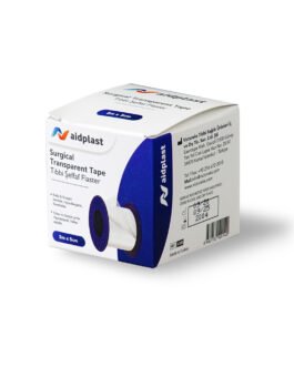 ლეიკოპლასტირი ქირურგიული გამჭვირვალე ინდივიდუალური შეფუთვა, ზომა 5მ x 5.00სმ